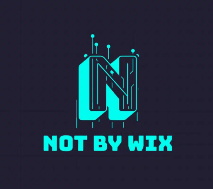 AI generated logo "not by Wix"